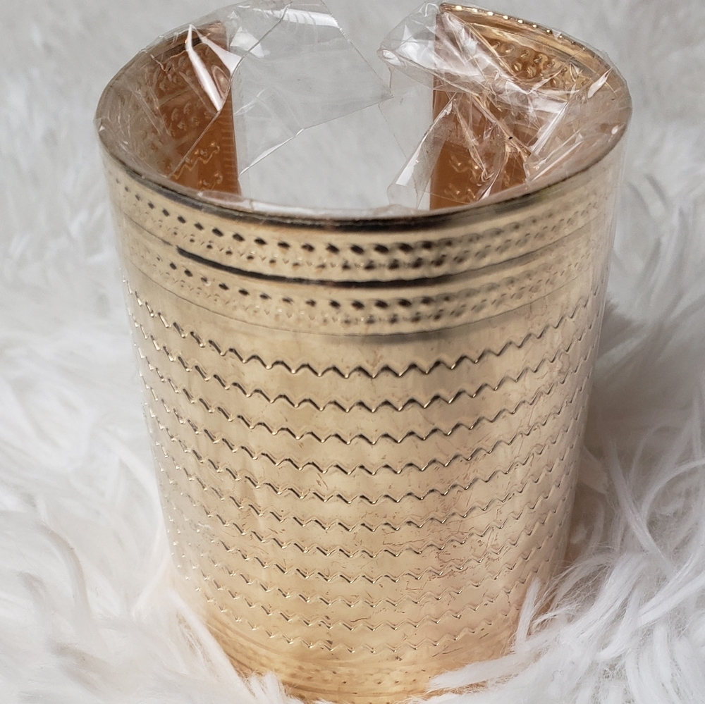 Gold Embossed Cuff Bracelet